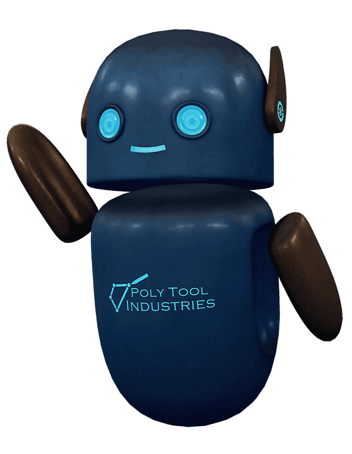 Bluepy, the main character in Poly Ego